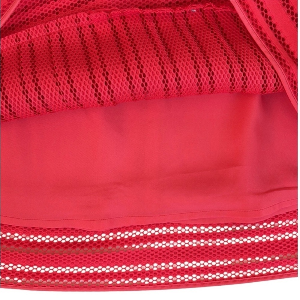 NWT J. Crew Striped Eyelet Skirt Bright Flame Size 2 - Picture 6 of 10